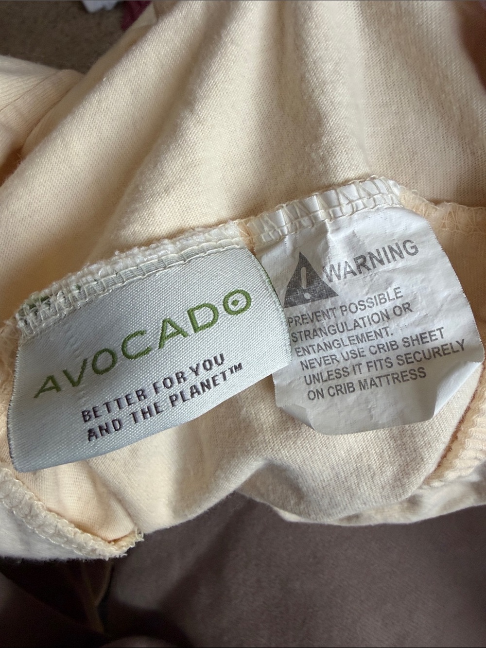 AvocadoCream Organic Cotton crib sheet
